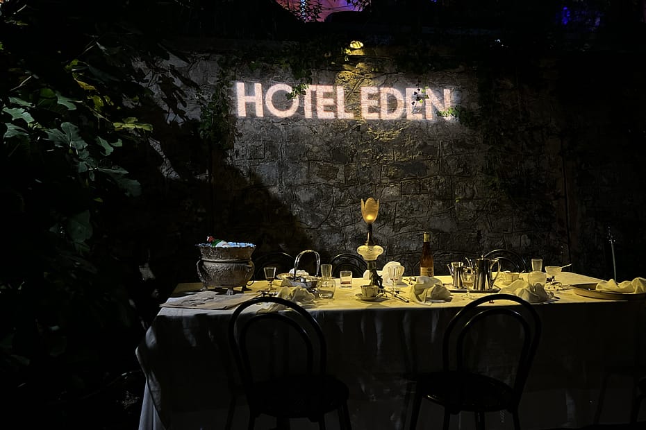 ghost table, Garden of Eden Installation by Michaela Müller, September 2023
